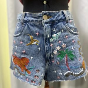 Short jeans bordado