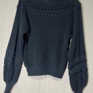 Blusa de tricô preta